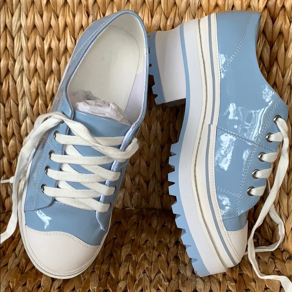 Dolls Kill Shoes - NIB 💙 Sugar Thrillz Patent Platform Sneakers